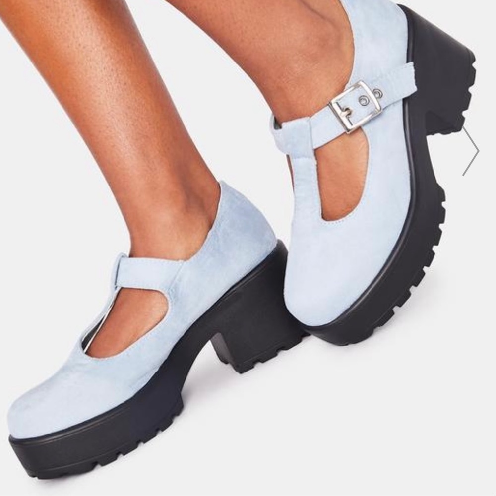 Koi Footwear Light Blue Mary Janes Size 9